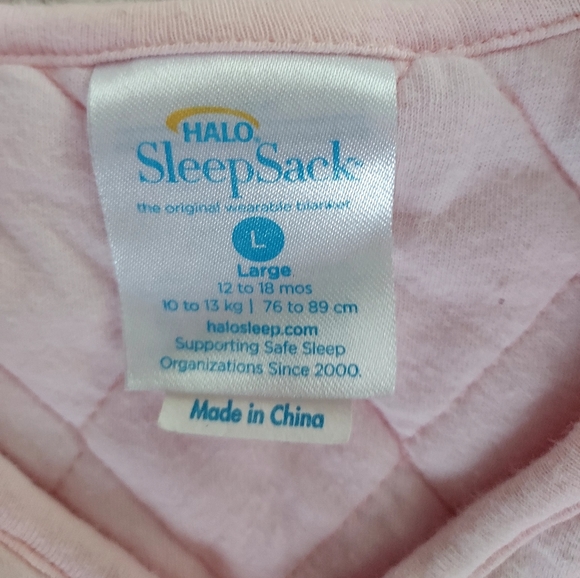 Halo pink quilted cozy wearable Blanket sleep Sack Large (0-24mos) Winter - Picture 3 of 6